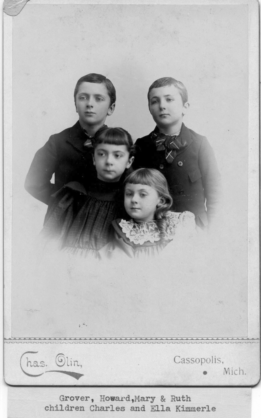 Grover, Howard, Mary & Ruth Kimmerle, Michigan c1893