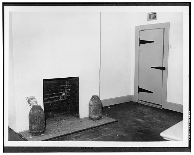 17. DETAILED VIEW OF FIRST FLOOR, WEST ROOM FIREPLACE...
