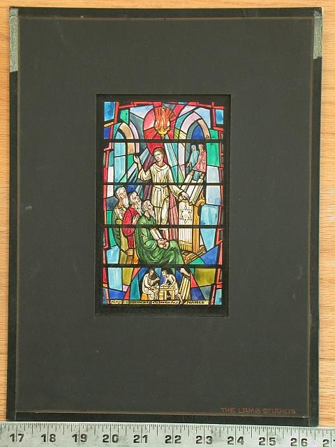 [Design drawing for stained glass window for In the...