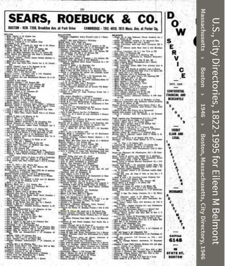 Eileen Marie (O'Hare) Belmont-DiMarco--U.S., City Directories, 1822-1995(1946)