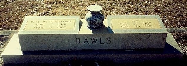 Grave of Jennings & Bell Weatherford Rawls