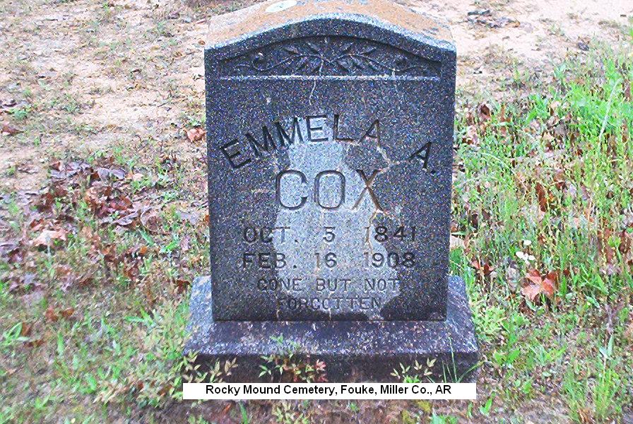 Head Stone of Emily Angeline Reid Cox
