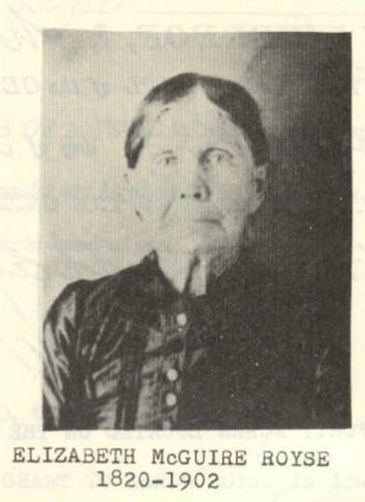 Elizabeth "Mam" Francis (McGUIRE) ROYSE (1820-1902)