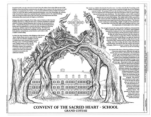 Cover Sheet - Convent of the Sacred Heart, School, 1821...