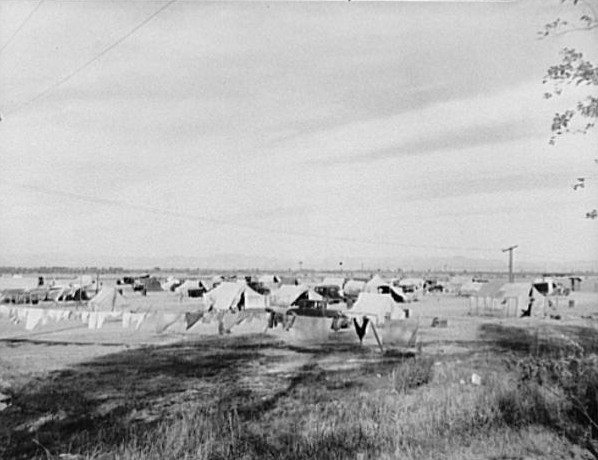 California Dust Bowl encampment, 1937