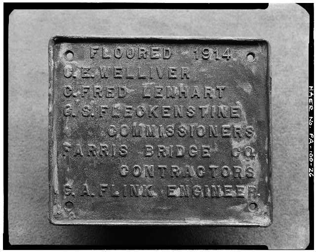 26. DETAIL VIEW OF PLAQUE COMMEMORATING 1914 REFLOORING -...