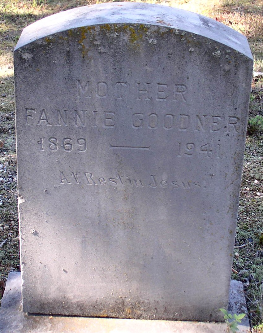 Fannie Goodner gravesite