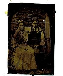 unknown couple tintype