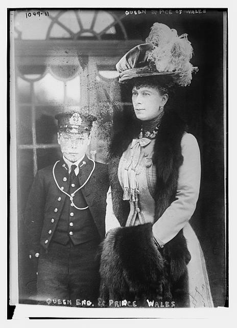 Queen of England with Prince of Wales