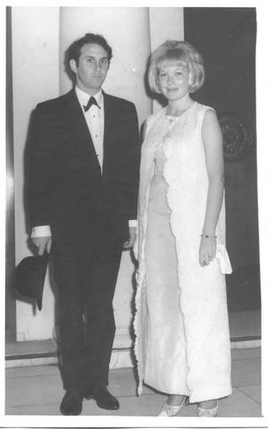 Shirley Courtney with Dr Nicholas Ribush at Dr. Peter Arndt's wedding in Caulfield, Melbourne 1964.