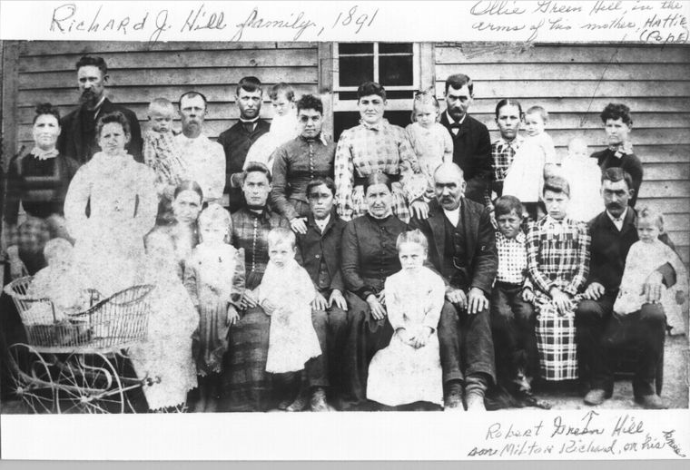Richard J. Hill family group, 1891 Illinois