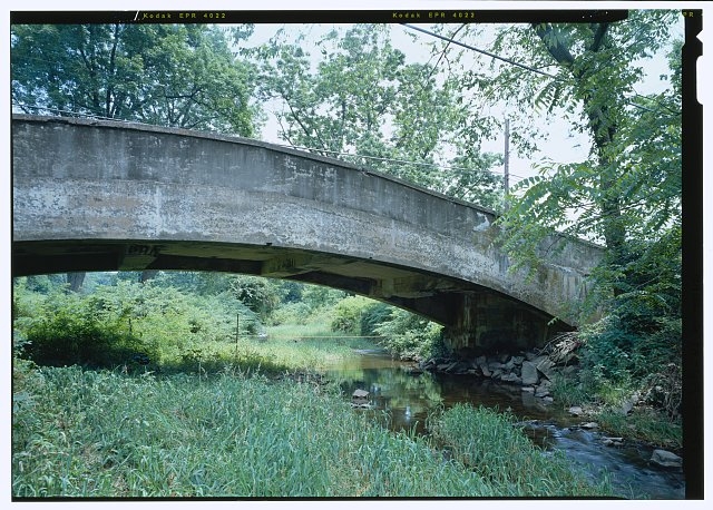 VIEW LOOKING SOUTH AT WEST ELEVATION - Morris Run Bridge,...