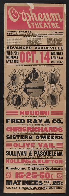 Houdini, nothing on earth can hold Houdini! Fred Ray &...
