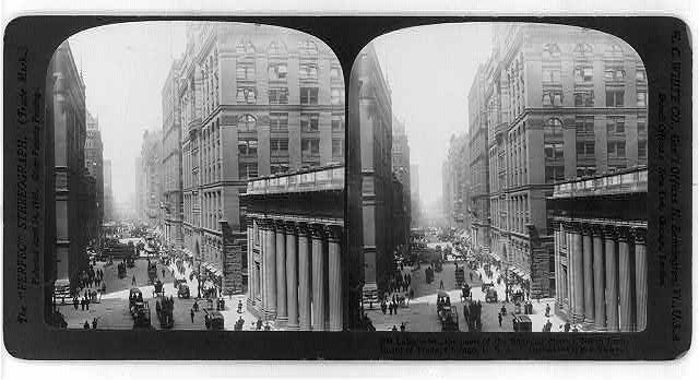 LaSalle St., the heart of the financial district, north...
