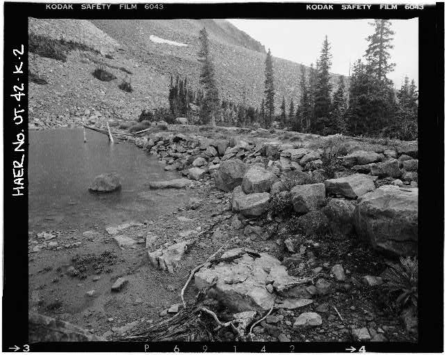 2. OVERALL VIEW OF DAM, SHOWING UPSTREAM FACE, LOOKING...