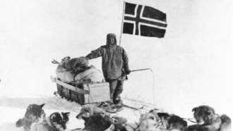 Roald  Engelbregt Amundsen in Antarctica
