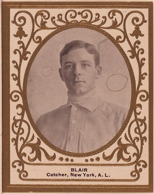 [Walter Blair, New York Highlanders, baseball card portrait]