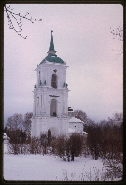 Cathedral bell tower (1767-78), east view, Kargopol', Russia