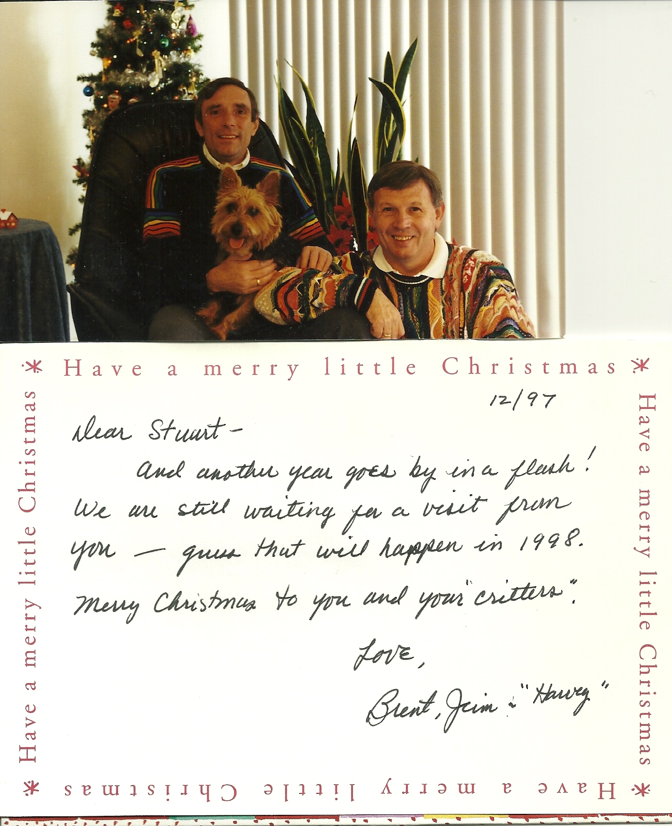 James P Russell christmas card