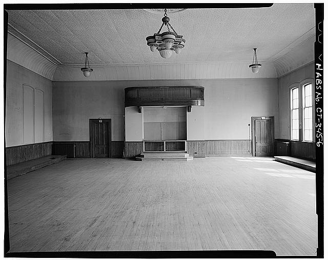 6. EAST END OF LARGE HALL ON THIRD FLOOR SHOWING BALCONY...