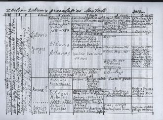 Zilionis family genealogy