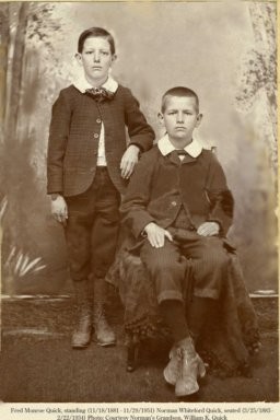 Norman Whitford Quick (seated) and brother Fred