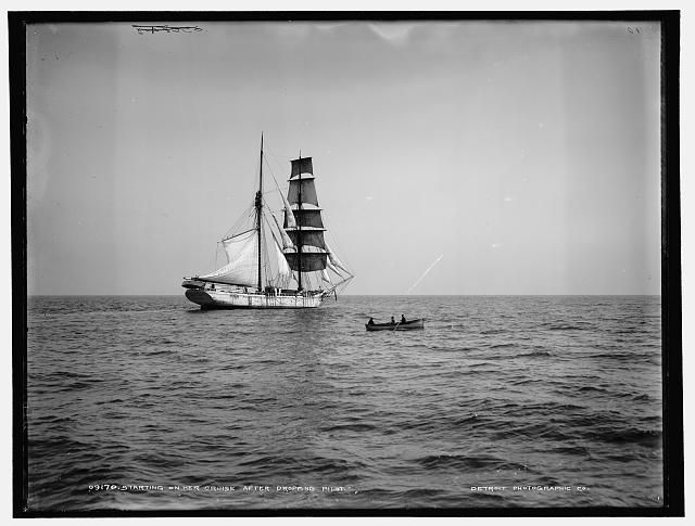 Starting on her cruise after dropping pilot