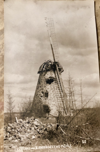 Windmill postcard, front