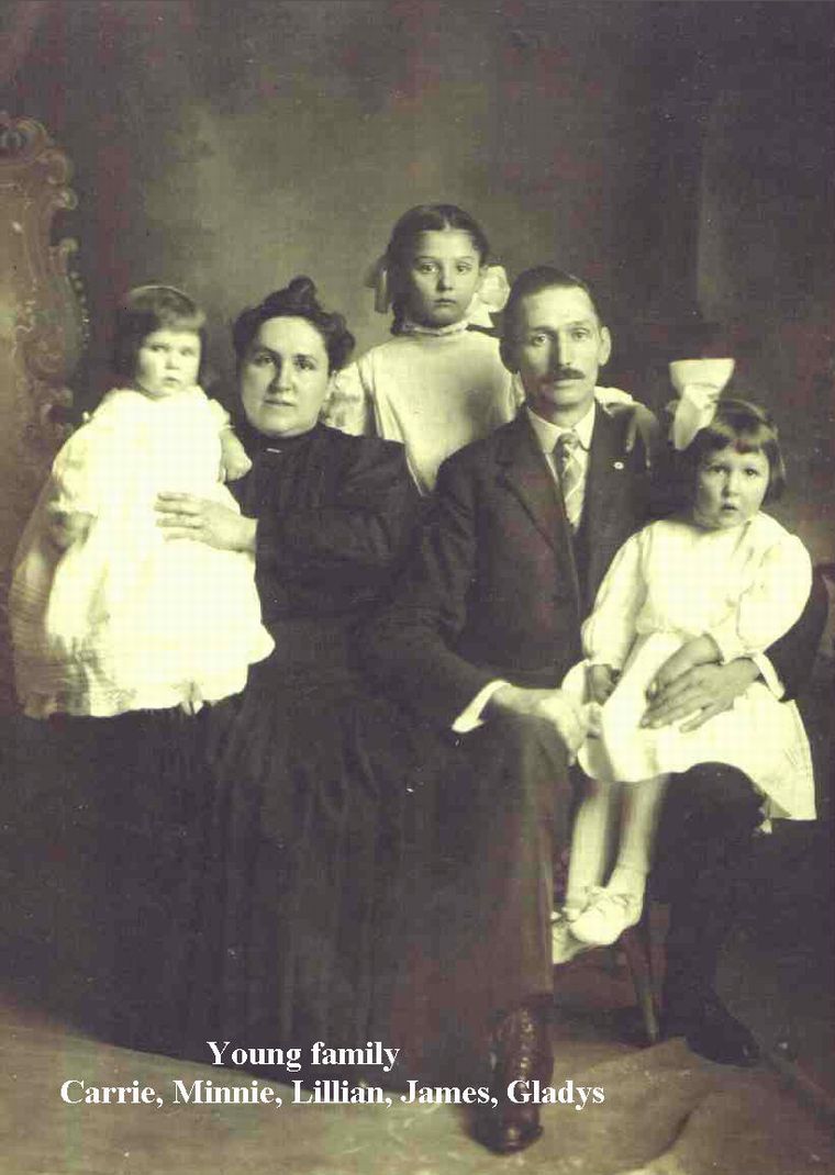 James A. and Minnie (Colvin) Young family, New York