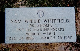 Samuel Wiley Whitfield Military Stone