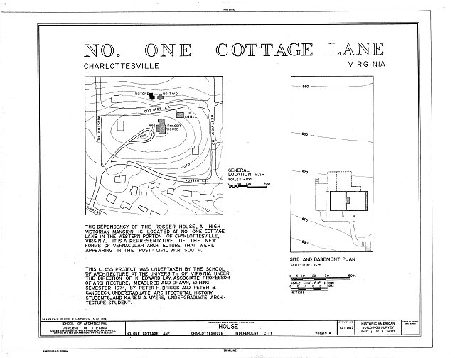 HABS VA,2-CHAR,4A- (sheet 1 of 7) - 1 Cottage Lane...