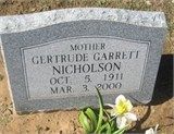 Elizabeth Gertrude (Garrett) Nicholson grave