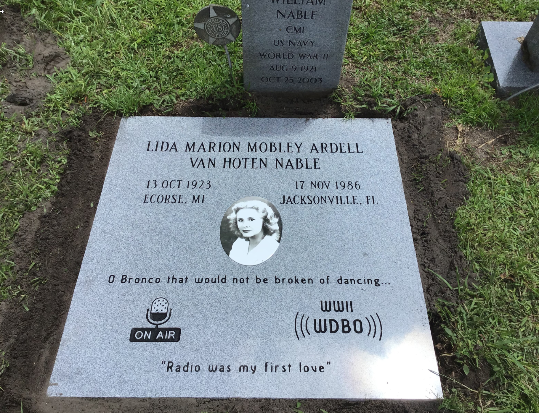 Marion VanHoten Nable ledger, Greenwood Cemetery, Orlando, FL