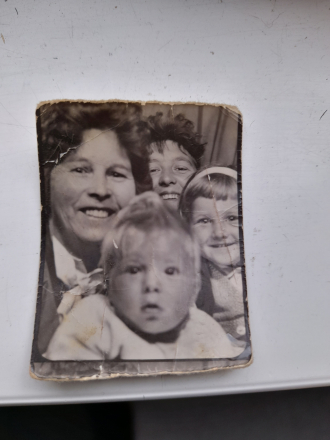 Beryl with her mother in law and 2 children 
