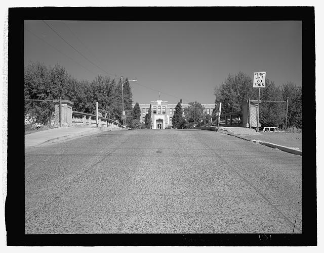 Approach view of the A Canal Bridge, view looking north,...