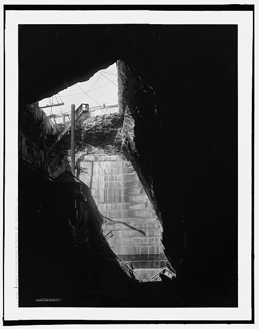 Marble quarry, near Rutland, Vt., looking out