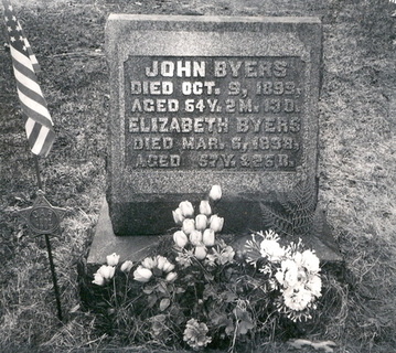 John M. Byers & Elizabeth gravestone