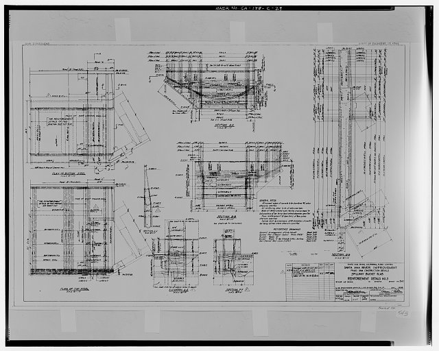 29. SPILLWAY BUCKET SLAB: REINFORCEMENT DETAILS NO. 3....