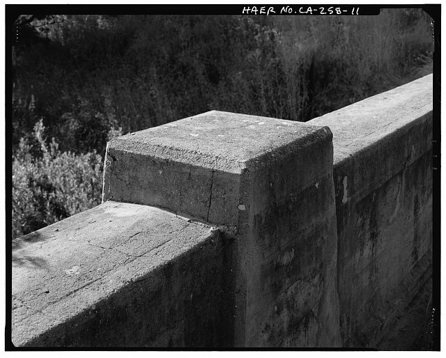 11. View of rail detail, west side, looking northwest. -...