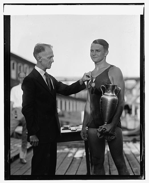 D.C. Crain & Clarence Ross, 1st Nat'l Long Dis. Swimming...