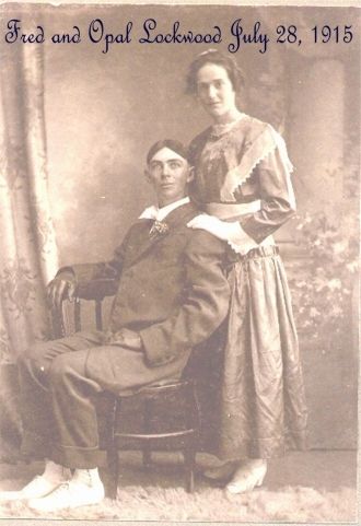 Fred & Opal (Scudder) Lockwood, Indiana 1915