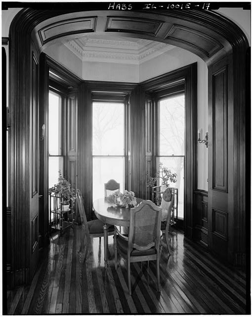 17. Dining room bay window; looking NNE. (Ceronie and...