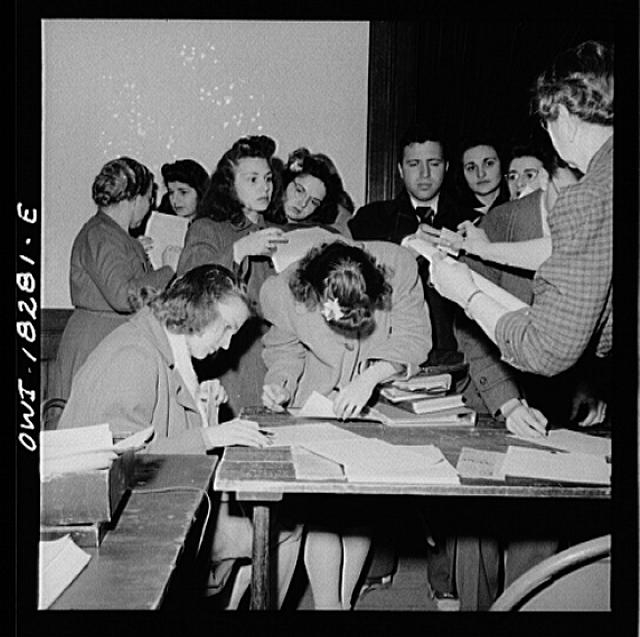 Madison, Wisconsin. Farm short course school at the...