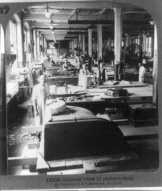 General view in pattern shop