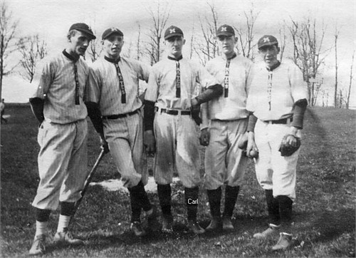 Carl Kautz  & Baseball team, c1912