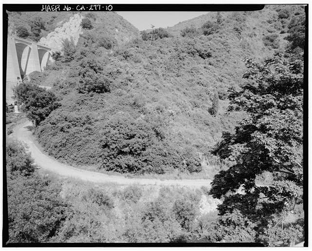 10. EASTERLY VIEW OF THE ACCESS ROAD TO THE DOWNSTREAM...