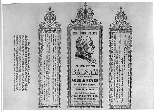 Dr. Christie's Ague Balsam - a sure remedy for ague,...