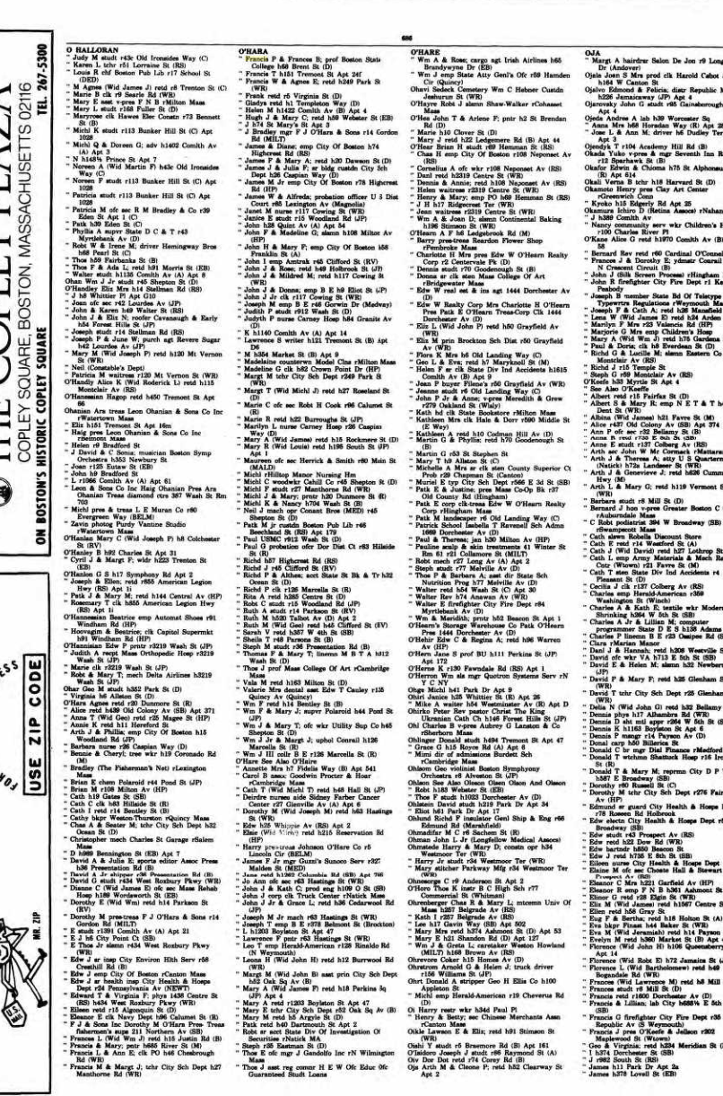 Francis Patrick O'hara --U.S., City Directories, 1822-1995(1977)