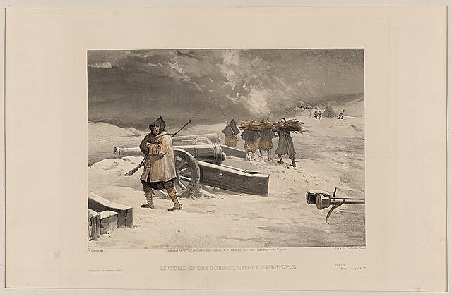 Sentinel of the Zouaves, before Sevastopol / W. Simpson del.