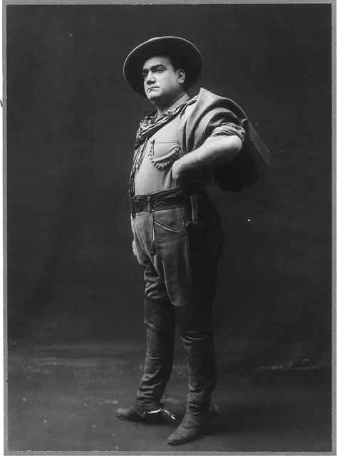 [Enrico Caruso, 1873-1921, In "Girl of the Golden West",...